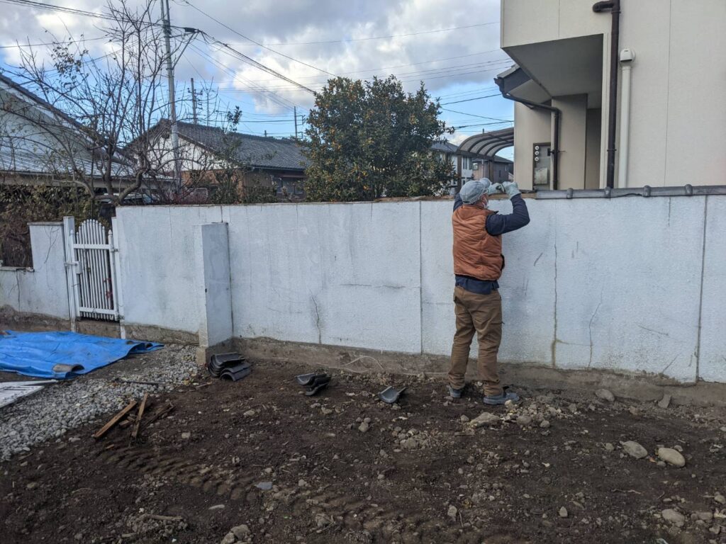 藤岡市　ブロック塀解体工事